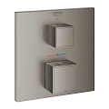 Смеситель для душа GROHE Grohtherm Cube, квадратная розетка, темный графит матовый (24153AL0) термос Смеситель для душа GROHE Grohtherm Cube, квадратная розетка, темный графит матовый (24153AL0) термос