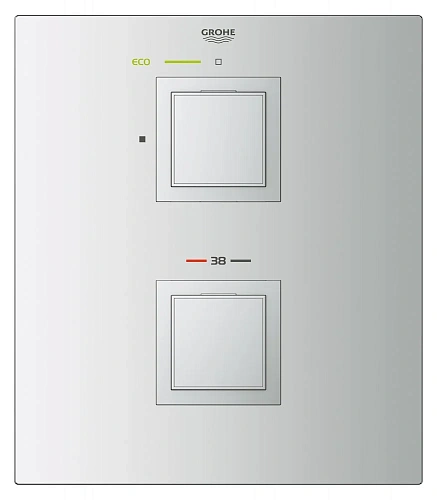 Смеситель для душа GROHE Grohtherm Cube, хром (19959000) внешняя часть термостата Смеситель для душа GROHE Grohtherm Cube, хром (19959000) внешняя часть термостата