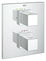 Смеситель для душа GROHE Grohtherm Cube, хром (19959000) внешняя часть термостата Смеситель для душа GROHE Grohtherm Cube, хром (19959000) внешняя часть термостата