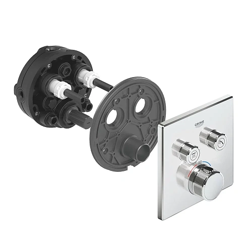 Смеситель для душа GROHE Grohtherm SmartControl (29124000) внешняя часть термостата, на 2 выхода, хром Смеситель для душа GROHE Grohtherm SmartControl (29124000) внешняя часть термостата, на 2 выхода, хром