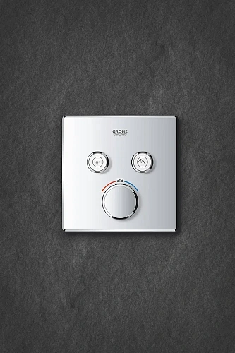 Смеситель для душа GROHE Grohtherm SmartControl (29124000) внешняя часть термостата, на 2 выхода, хром Смеситель для душа GROHE Grohtherm SmartControl (29124000) внешняя часть термостата, на 2 выхода, хром