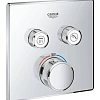 Смеситель для душа GROHE Grohtherm SmartControl (29124000) внешняя часть термостата, на 2 выхода, хром Смеситель для душа GROHE Grohtherm SmartControl (29124000) внешняя часть термостата, на 2 выхода, хром