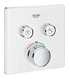 Смеситель для душа GROHE Grohtherm SmartControl на 2 выхода, белая луна (29156LS0) внешняя часть тер Смеситель для душа GROHE Grohtherm SmartControl на 2 выхода, белая луна (29156LS0) внешняя часть тер
