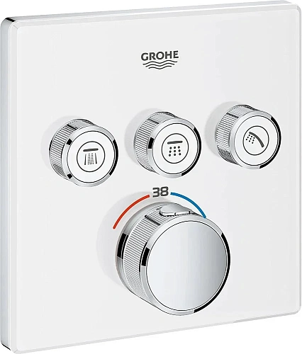 Смеситель для душа GROHE Grohtherm SmartControl на 3 выхода, белая луна (29157LS0) внешняя часть тер Смеситель для душа GROHE Grohtherm SmartControl на 3 выхода, белая луна (29157LS0) внешняя часть тер