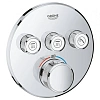 Смеситель для душа GROHE Grohtherm SmartControl на 3 выхода, хром (29121000) внешняя часть термостат Смеситель для душа GROHE Grohtherm SmartControl на 3 выхода, хром (29121000) внешняя часть термостат