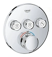 Смеситель для душа GROHE Grohtherm SmartControl на 3 выхода, хром (29121000) внешняя часть термостат Смеситель для душа GROHE Grohtherm SmartControl на 3 выхода, хром (29121000) внешняя часть термостат