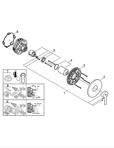 Смеситель для душа GROHE Lineare New, круглая розетка, хром (24063001) Смеситель для душа GROHE Lineare New, круглая розетка, хром (24063001)