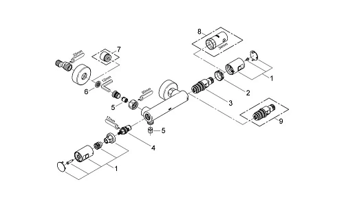 Смеситель для душа GROHE Precision Joy, хром (34333000) термостат Смеситель для душа GROHE Precision Joy, хром (34333000) термостат