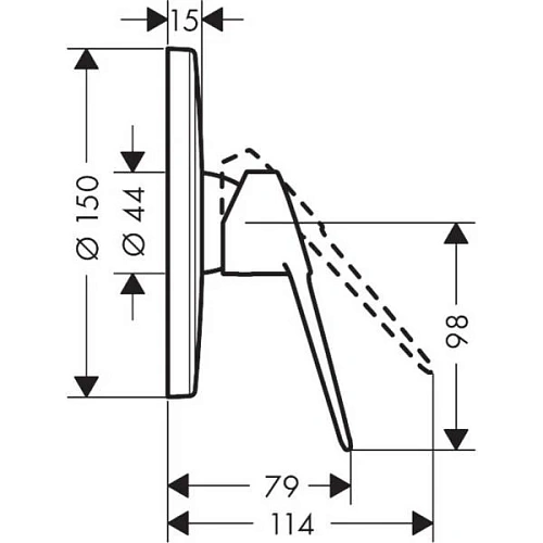 Смеситель для душа Hansgrohe Novus Loop 71365000 (внешняя часть) Смеситель для душа Hansgrohe Novus Loop 71365000 (внешняя часть)