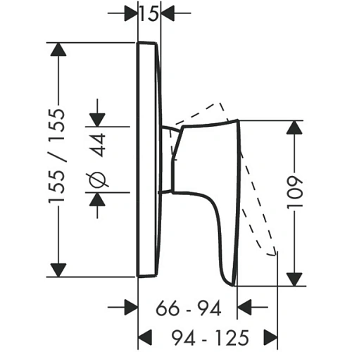 Смеситель для душа hansgrohe PuraVida 15665000 Смеситель для душа hansgrohe PuraVida 15665000