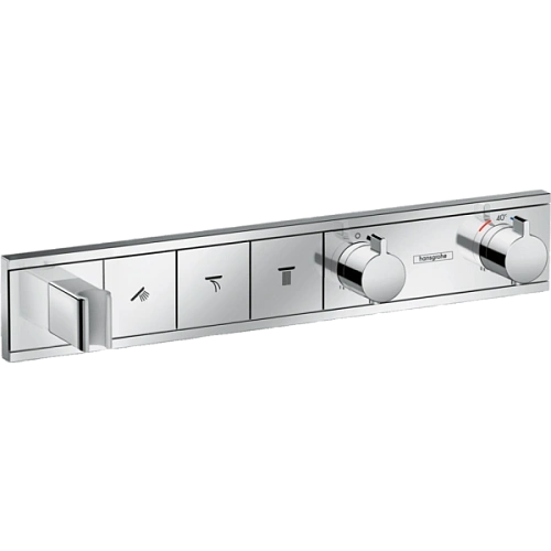 Смеситель для душа hansgrohe RainSelect на 3 потребителя термостатический, хром 15356000 Смеситель для душа hansgrohe RainSelect на 3 потребителя термостатический, хром 15356000
