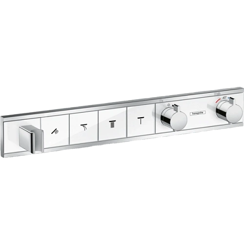 Смеситель для душа hansgrohe RainSelect термостатический белый/хром 15357400 Смеситель для душа hansgrohe RainSelect термостатический белый/хром 15357400
