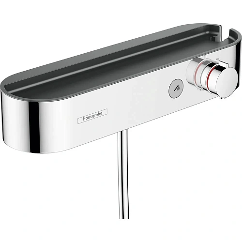 Смеситель для душа Hansgrohe ShowerTablet Select 400, внешнего монтажа, с полочкой 24360000, хром те Смеситель для душа Hansgrohe ShowerTablet Select 400, внешнего монтажа, с полочкой 24360000, хром те