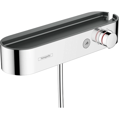 Смеситель для душа Hansgrohe ShowerTablet Select 400, внешнего монтажа, с полочкой 24360000, хром те Смеситель для душа Hansgrohe ShowerTablet Select 400, внешнего монтажа, с полочкой 24360000, хром те