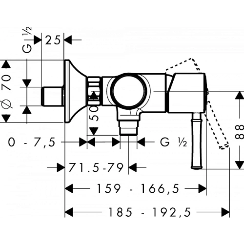 Смеситель для душа Hansgrohe Talis Classic 14161000 Смеситель для душа Hansgrohe Talis Classic 14161000