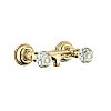 Смеситель для душа Kludi Adlon 5161045G4 ручки хрусталь, цвет золото 23 карата