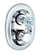 Смеситель для душа Kludi Adlon 5172005G5 с термостатом, ручки хрусталь, цвет хром Смеситель для душа Kludi Adlon 5172005G5 с термостатом, ручки хрусталь, цвет хром