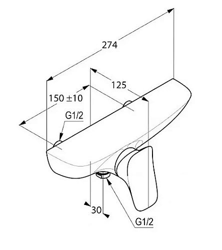 Смеситель для душа Kludi Ambienta 537100575 Смеситель для душа Kludi Ambienta 537100575