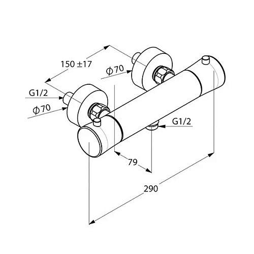 Смеситель для душа Kludi Balance 352500575 термостатический Смеситель для душа Kludi Balance 352500575 термостатический