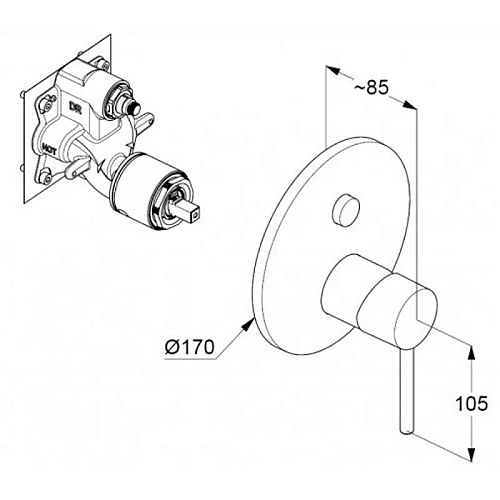 Смеситель для душа Kludi BOZZ 38659N076 брашированное золото Смеситель для душа Kludi BOZZ 38659N076 брашированное золото