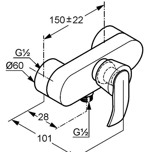 Смеситель для душа Kludi Joop! 55423 0575 554230575 Смеситель для душа Kludi Joop! 55423 0575 554230575