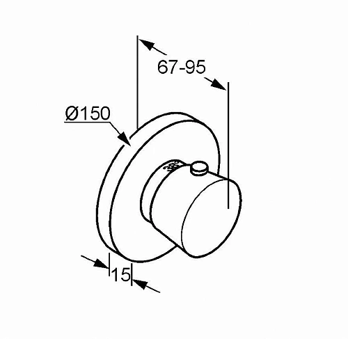 Смеситель для душа Kludi Joop!, 557190505 с термостатом Смеситель для душа Kludi Joop!, 557190505 с термостатом