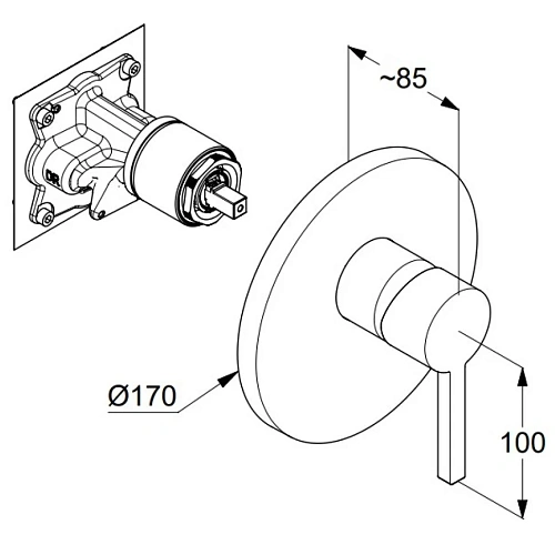 Смеситель для душа Kludi NOVA FONTE Puristic 206555315 белый матовый Смеситель для душа Kludi NOVA FONTE Puristic 206555315 белый матовый