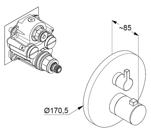Смеситель для душа Kludi NOVA FONTE Puristic 208355315 белый матовый Смеситель для душа Kludi NOVA FONTE Puristic 208355315 белый матовый