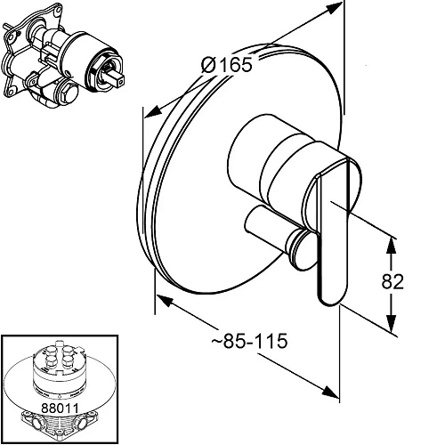 Смеситель для душа Kludi Provita 336550500 Смеситель для душа Kludi Provita 336550500
