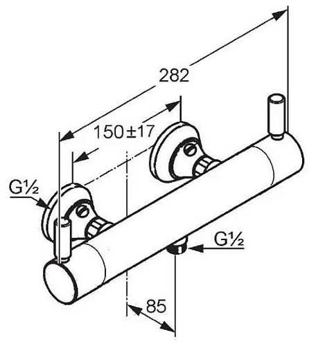 Смеситель для душа Kludi Provita 353300538 с термостатом Смеситель для душа Kludi Provita 353300538 с термостатом