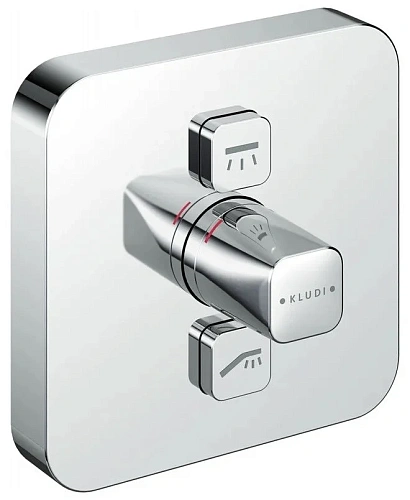 Смеситель для душа Kludi Push 386110538 внешняя часть, квадратный, для 2-х источников Смеситель для душа Kludi Push 386110538 внешняя часть, квадратный, для 2-х источников