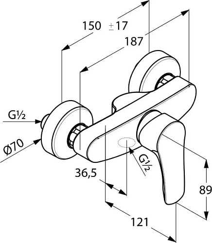 Смеситель для душа Kludi Tercio New 38442 0575 384420575 Смеситель для душа Kludi Tercio New 38442 0575 384420575