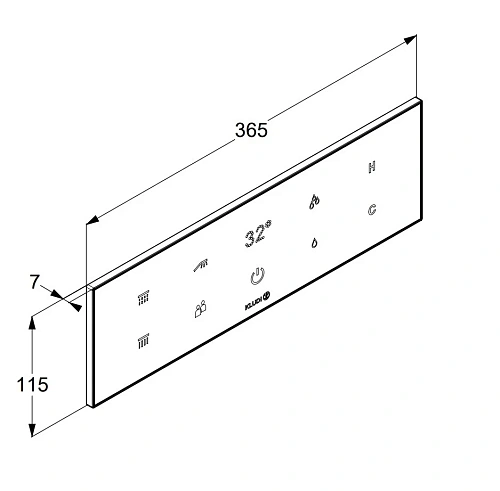 Смеситель для душа Kludi TOUCHTRONIC 38310G1-00 термостатический Смеситель для душа Kludi TOUCHTRONIC 38310G1-00 термостатический