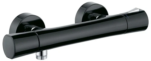 Смеситель для душа Kludi Zenta 351008638 черный/хром термостатический Смеситель для душа Kludi Zenta 351008638 черный/хром термостатический