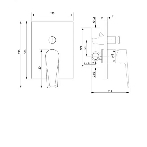 Смеситель для душа OMNIRES ASTORIA AS5635CR хром скрытого монтажа Смеситель для душа OMNIRES ASTORIA AS5635CR хром скрытого монтажа