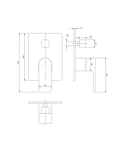 Смеситель для душа OMNIRES BARETTI BA7835CR хром скрытого монтажа Смеситель для душа OMNIRES BARETTI BA7835CR хром скрытого монтажа