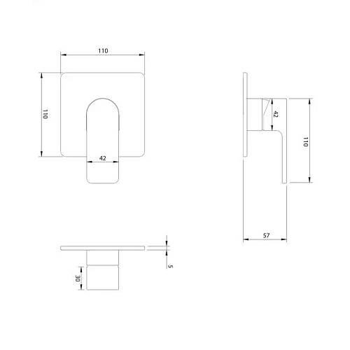 Смеситель для душа OMNIRES BARETTI BA7845CR хром скрытого монтажа Смеситель для душа OMNIRES BARETTI BA7845CR хром скрытого монтажа