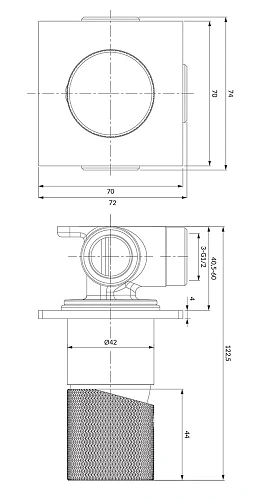 Смеситель для душа OMNIRES CONTOUR CT8045AT (антрацит) скрытого монтажа Смеситель для душа OMNIRES CONTOUR CT8045AT (антрацит) скрытого монтажа