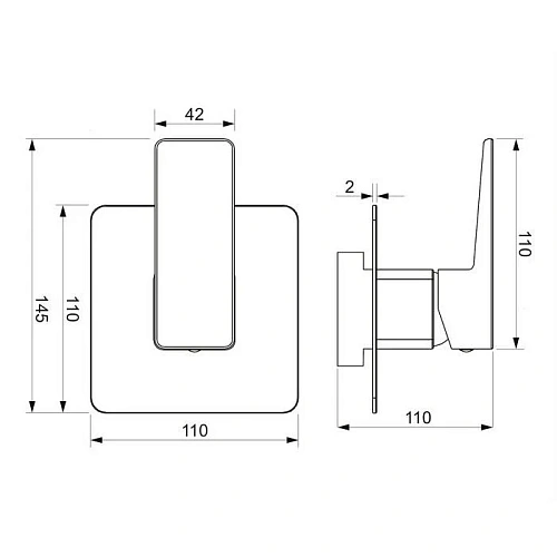 Смеситель для душа OMNIRES PARMA PM7445CR хром скрытого монтажа Смеситель для душа OMNIRES PARMA PM7445CR хром скрытого монтажа