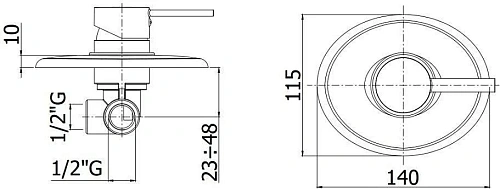 Смеситель для душа Paffoni Berry BR010CR (с внутренней частью) Смеситель для душа Paffoni Berry BR010CR (с внутренней частью)