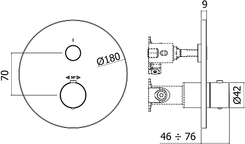 Смеситель для душа Paffoni Compact Box CPT013NO Смеситель для душа Paffoni Compact Box CPT013NO