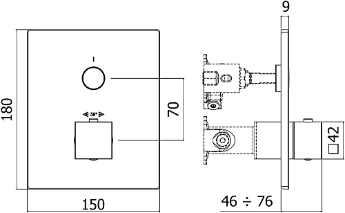 Смеситель для душа Paffoni Compact Box CPT513ST Смеситель для душа Paffoni Compact Box CPT513ST
