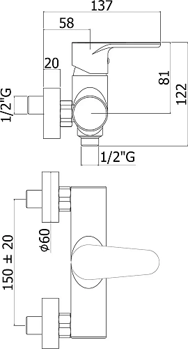 Смеситель для душа Paffoni Green GR168CR Смеситель для душа Paffoni Green GR168CR