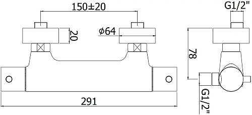 Смеситель для душа Paffoni Light LIQ168CR Смеситель для душа Paffoni Light LIQ168CR
