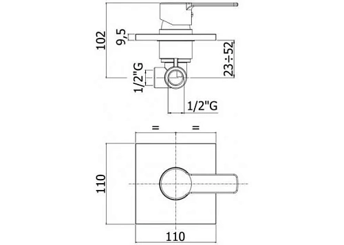 Смеситель для душа Paffoni Red RED010CR/М(с внутренней частью) Смеситель для душа Paffoni Red RED010CR/М(с внутренней частью)