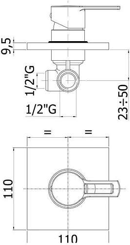 Смеситель для душа Paffoni West WS010CR (с внутренней частью) Смеситель для душа Paffoni West WS010CR (с внутренней частью)