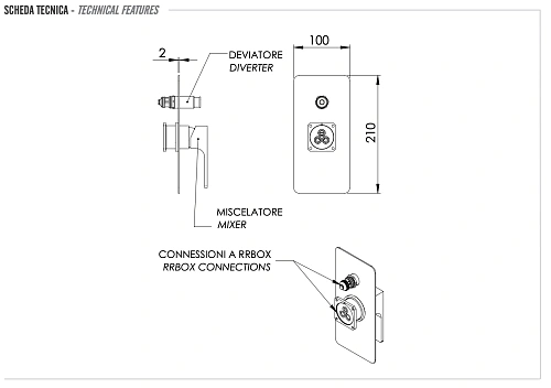 Смеситель для душа Remer Absolute AU09KBDO, золото глянцевое Смеситель для душа Remer Absolute AU09KBDO, золото глянцевое
