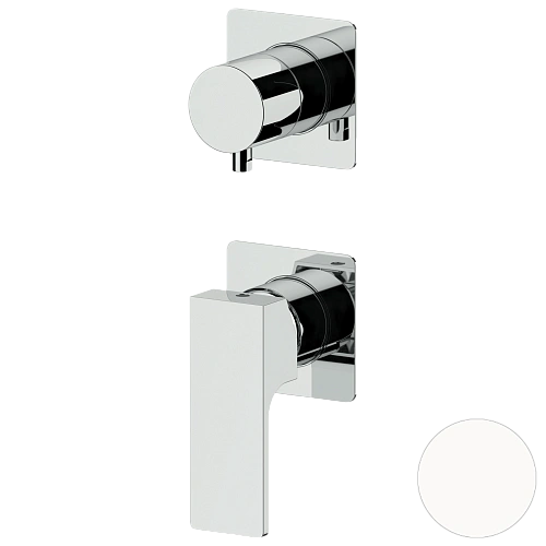 Смеситель для душа Remer Absolute AU92PWBBO, белый матовый Смеситель для душа Remer Absolute AU92PWBBO, белый матовый