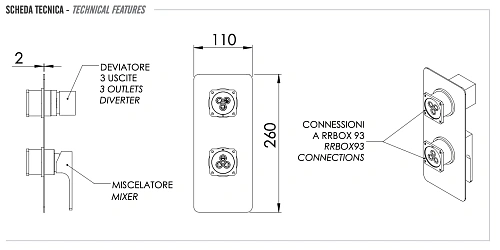Смеситель для душа Remer Absolute AU93KBNO, чёрный матовый Смеситель для душа Remer Absolute AU93KBNO, чёрный матовый