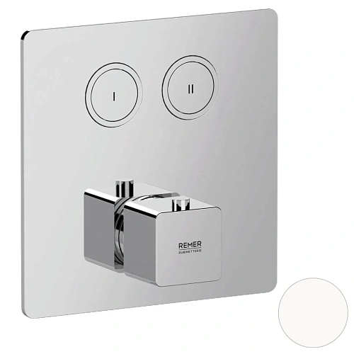 Смеситель для душа Remer Absolute AU99D2KBBO термостатический, белый матовый Смеситель для душа Remer Absolute AU99D2KBBO термостатический, белый матовый